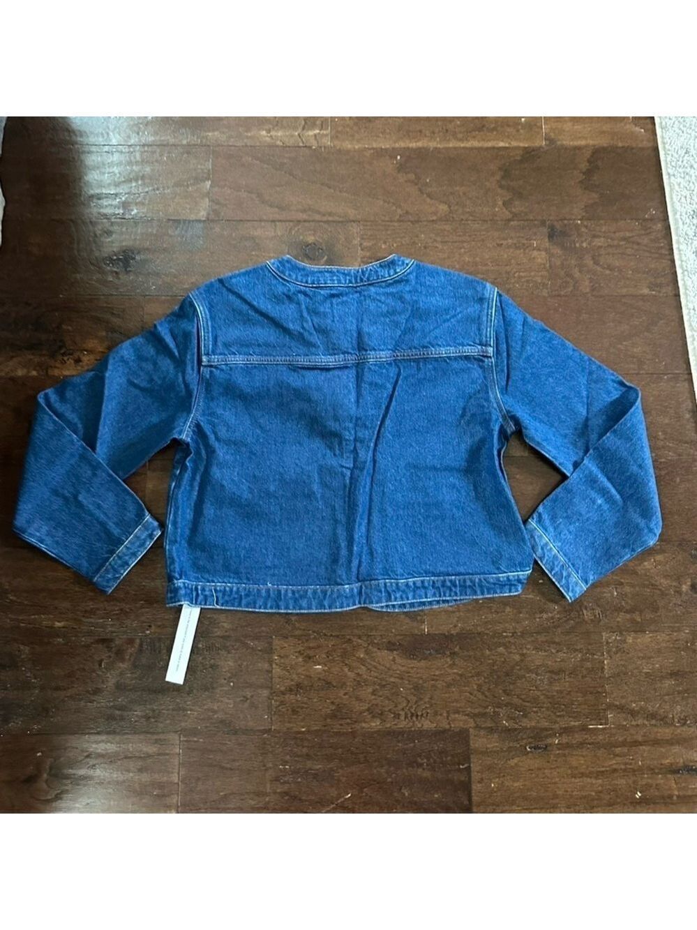 Reformation Braxton Dark Blue Denim Jacket Size L NWT - Picture 3 of 14